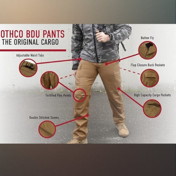 Rothco Camo Tactical BDU Pants – Blaze Orange (Size Medium) NWT - Picture 3 of 4